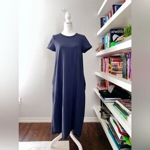 Cos maxi Dress with slits navy size small